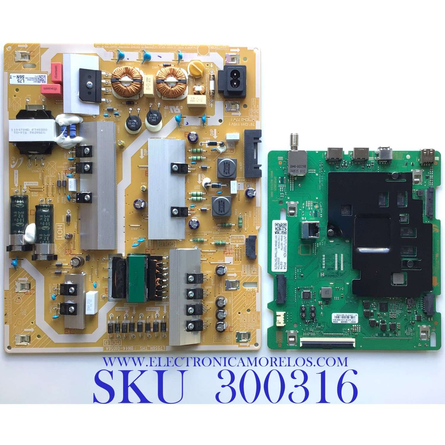 KIT DE TARJETAS PARA TV SAMSUNG / NUMERO DE PARTE MAIN BN94-16077M / BN41-02751A / BN97-16648B / BN9416077M / NUMERO DE PARTE FUENTE BN4401056A / L75S6N_THS / BN44-01056A / PANEL CY-BT070HGJV1H / MODELO UN70TU7000 / UN70TU7000FXZA GB02